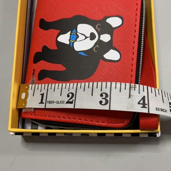 Marc Tetro Frenchie red/black wallet. New in Box. - Picture 8 of 8